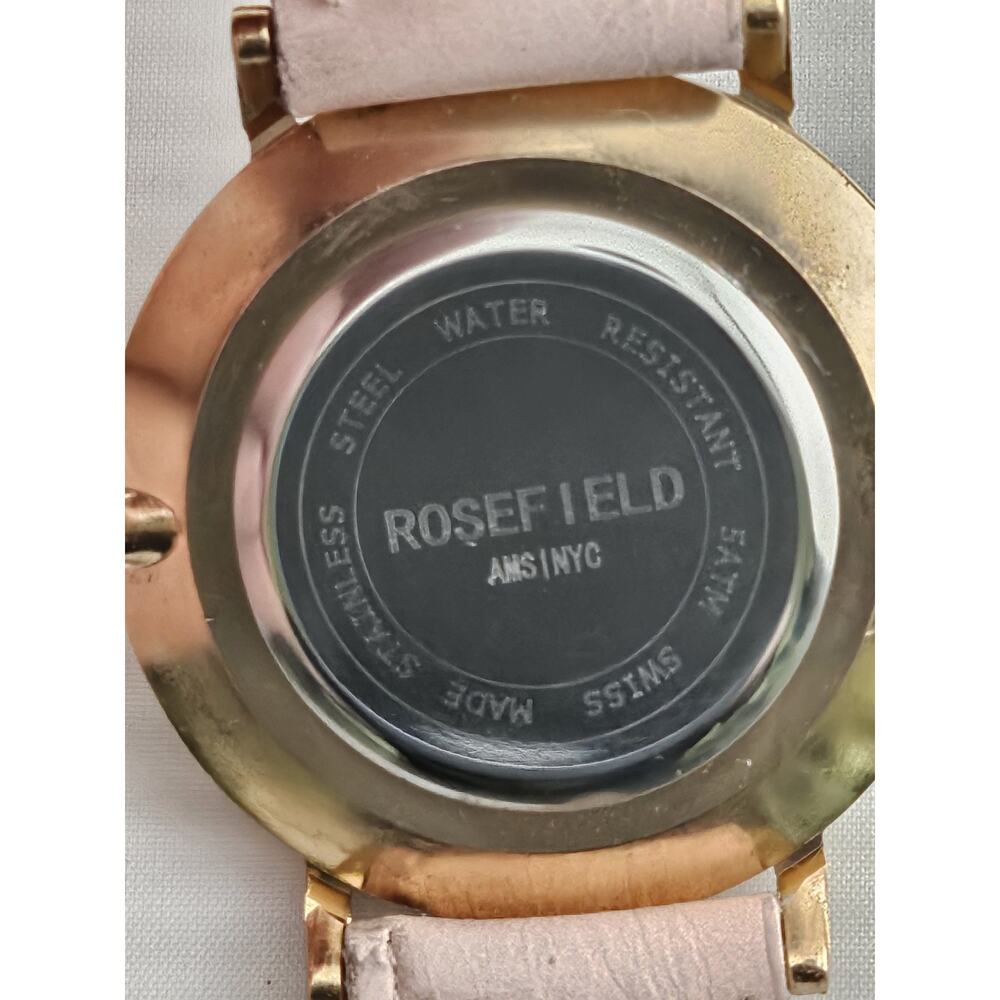 Rosefield Swiss Ladies Quartz Watch Rose Gold Bezel Pink Band New Battery Runs - Picture 6 of 9